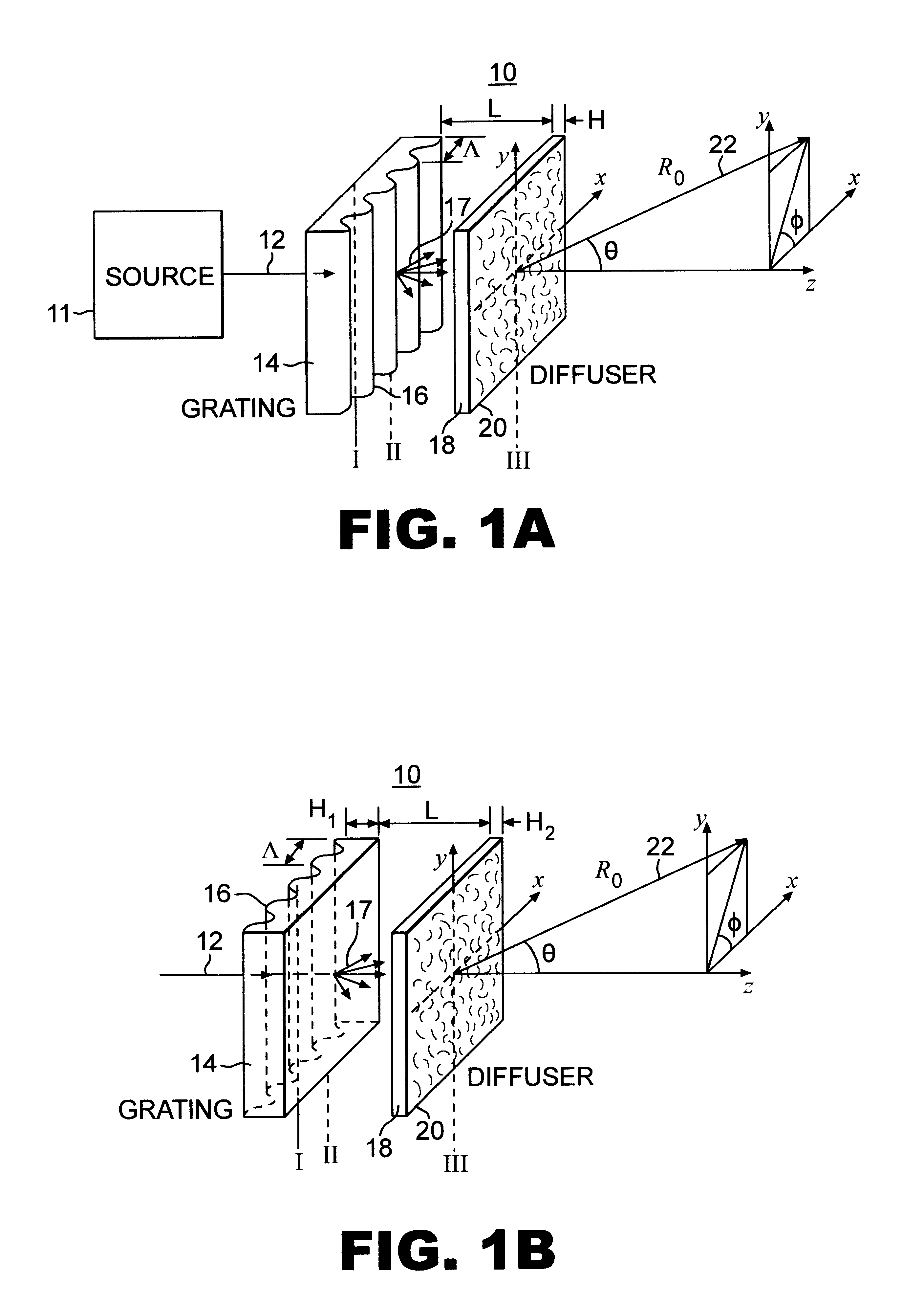 Optical system for diffusing light