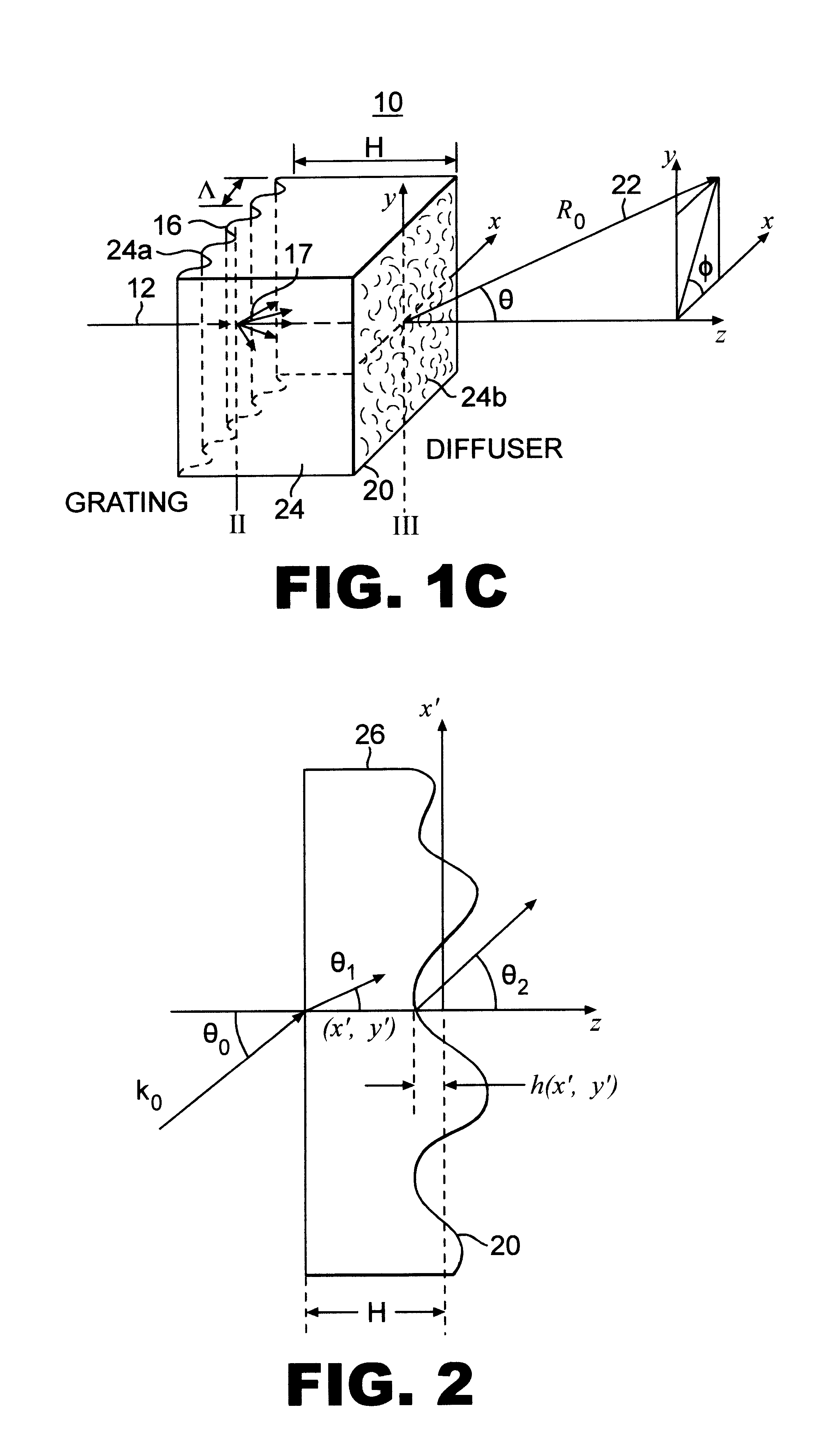 Optical system for diffusing light