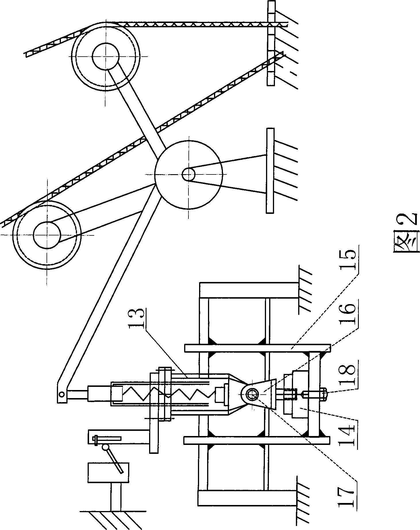 Mechanical weighing mechanism of gantry crane dynamic grab bucket electronic weighing scale