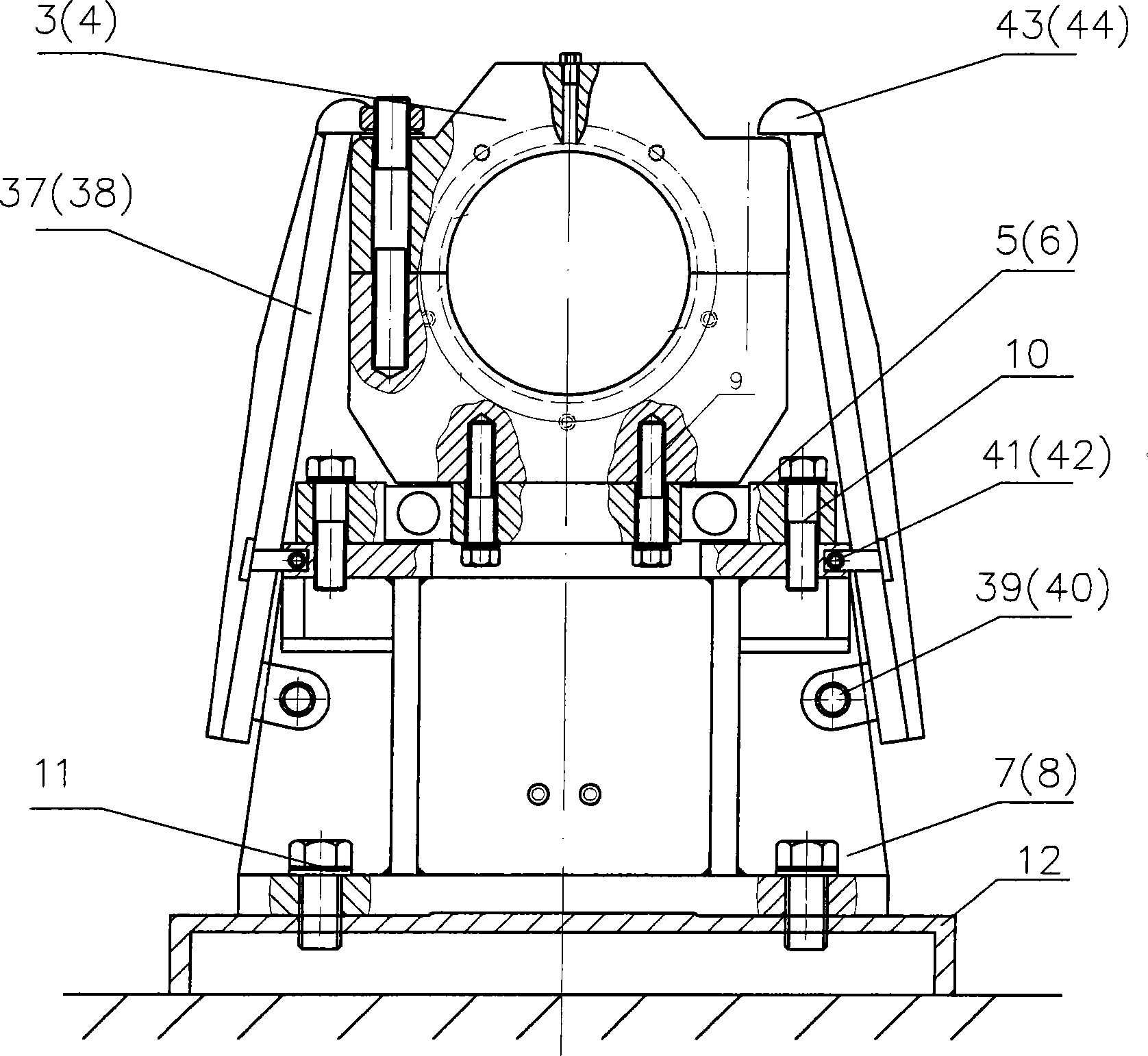 Mechanical weighing mechanism of gantry crane dynamic grab bucket electronic weighing scale