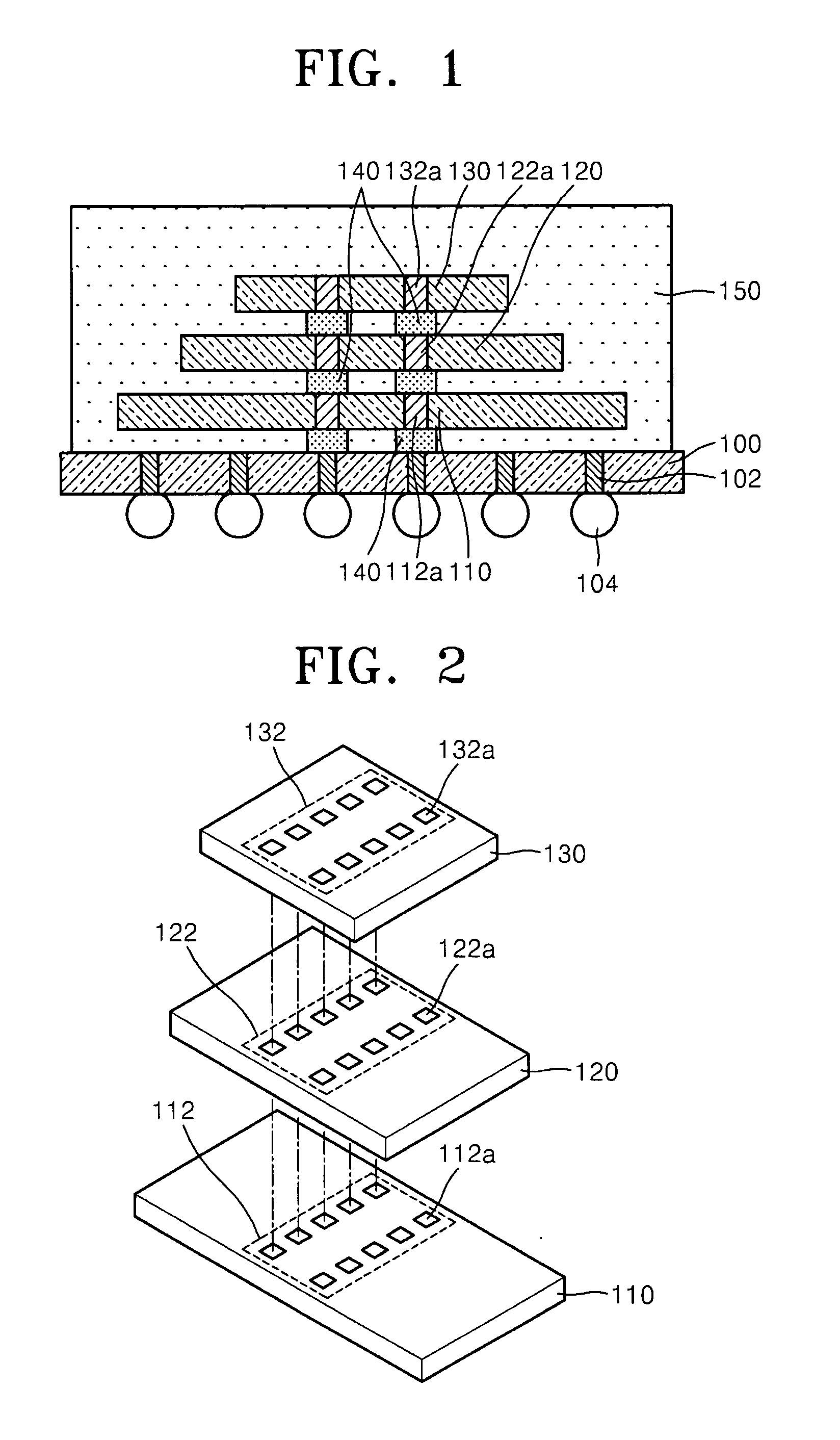 Multi-chip package having a stacked plurality of different sized semiconductor chips, and method of manufacturing the same