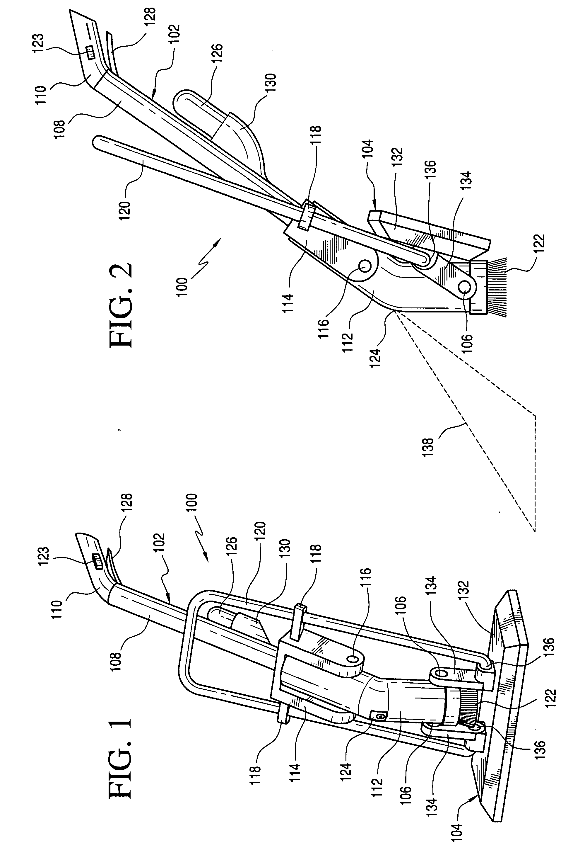 Power mop with exposable scrub brush