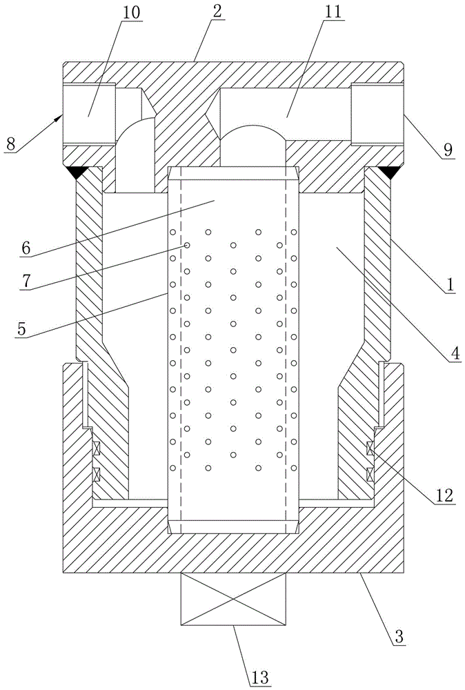 Hydraulic tube oil filter device