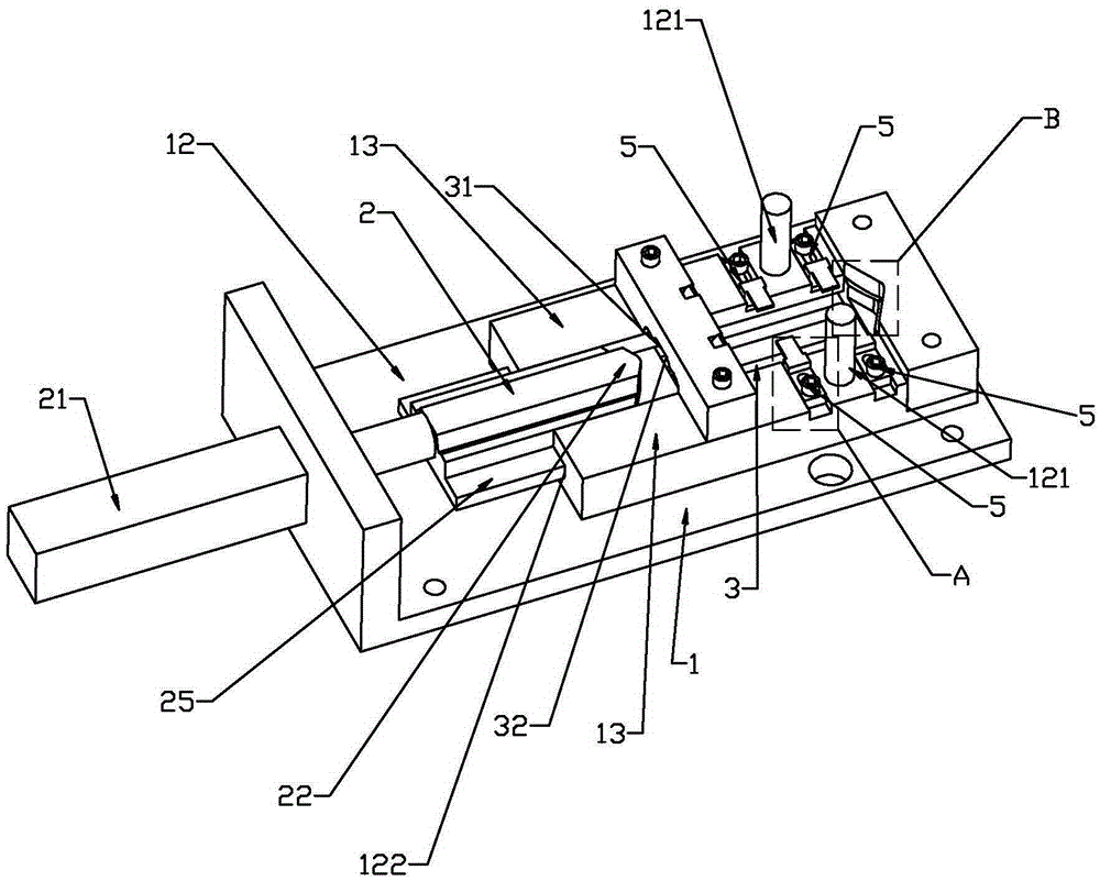 Machining device for U-shaped metal part