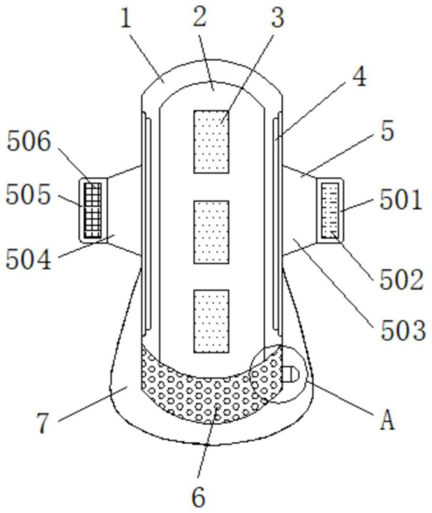 Combined sanitary towel with holding capacity adjusting structure