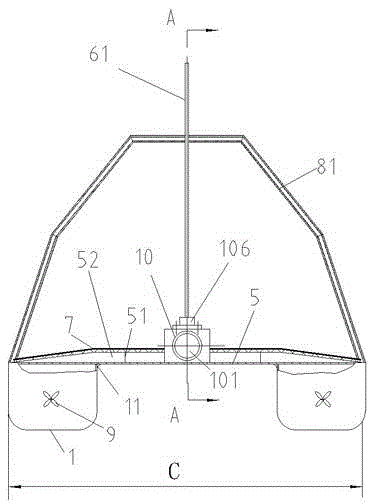 Sail auxiliary propelling catamaran solar ship