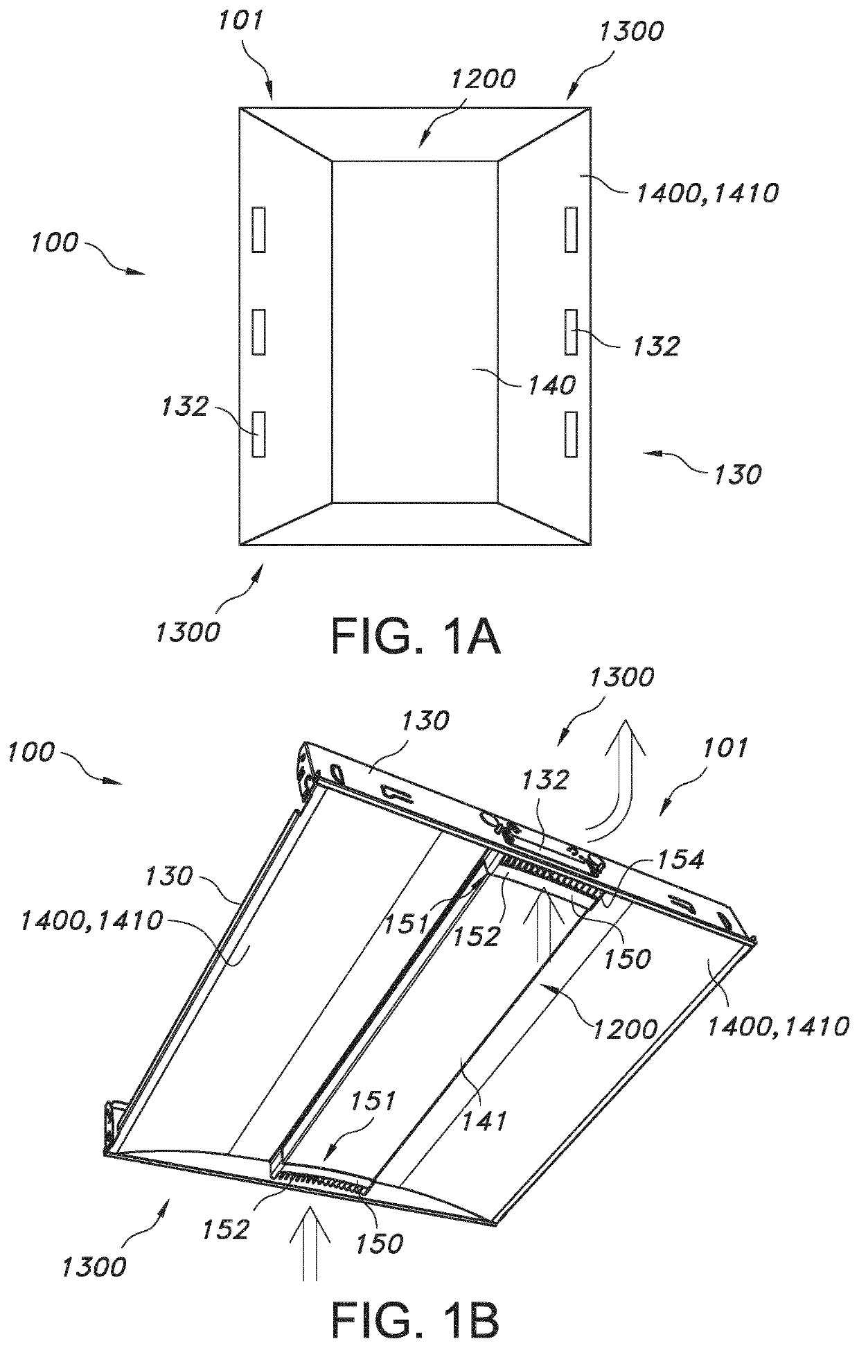 Core troffer lens-retainer with built in air functionality