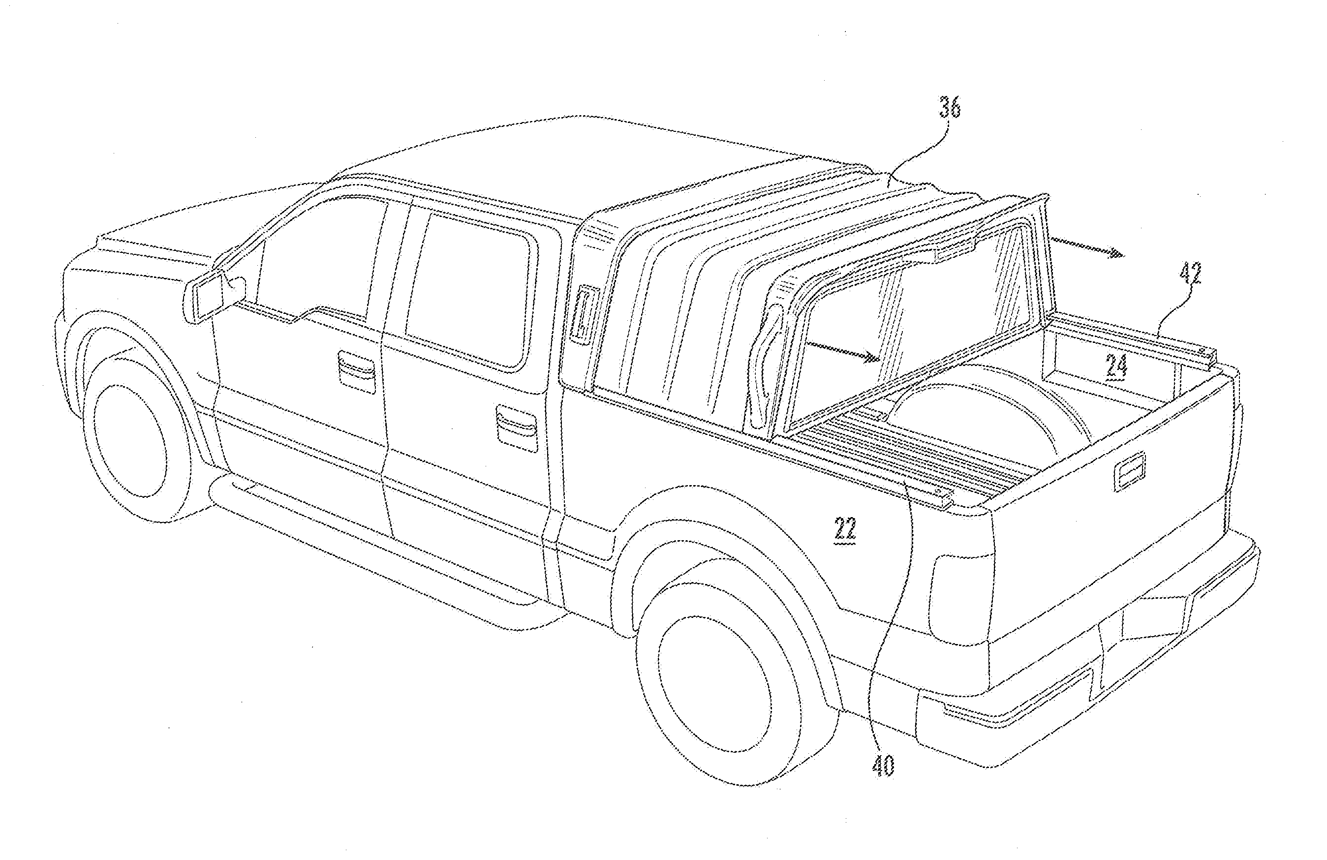 Pickup cab mount pack