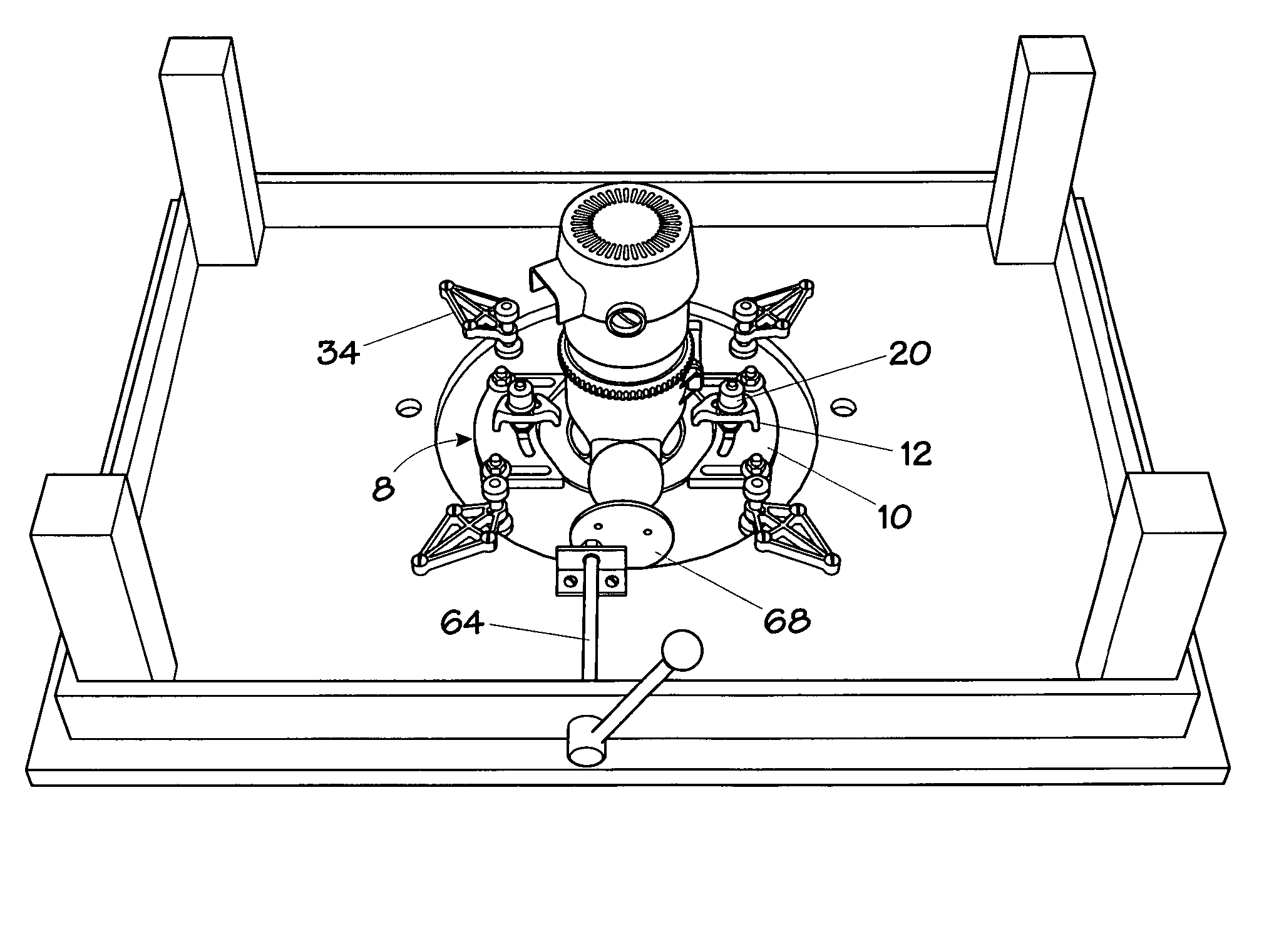 Router table plate assembly