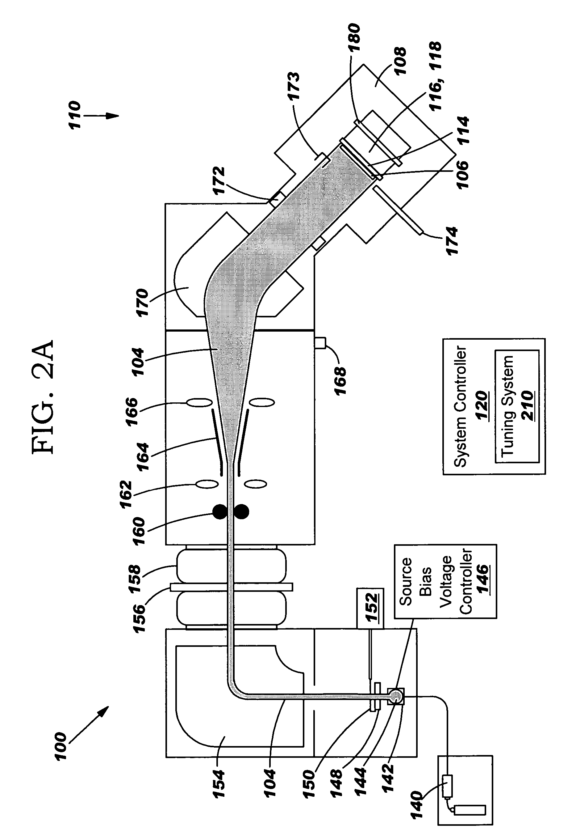 Ion beam implant current, spot width and position tuning