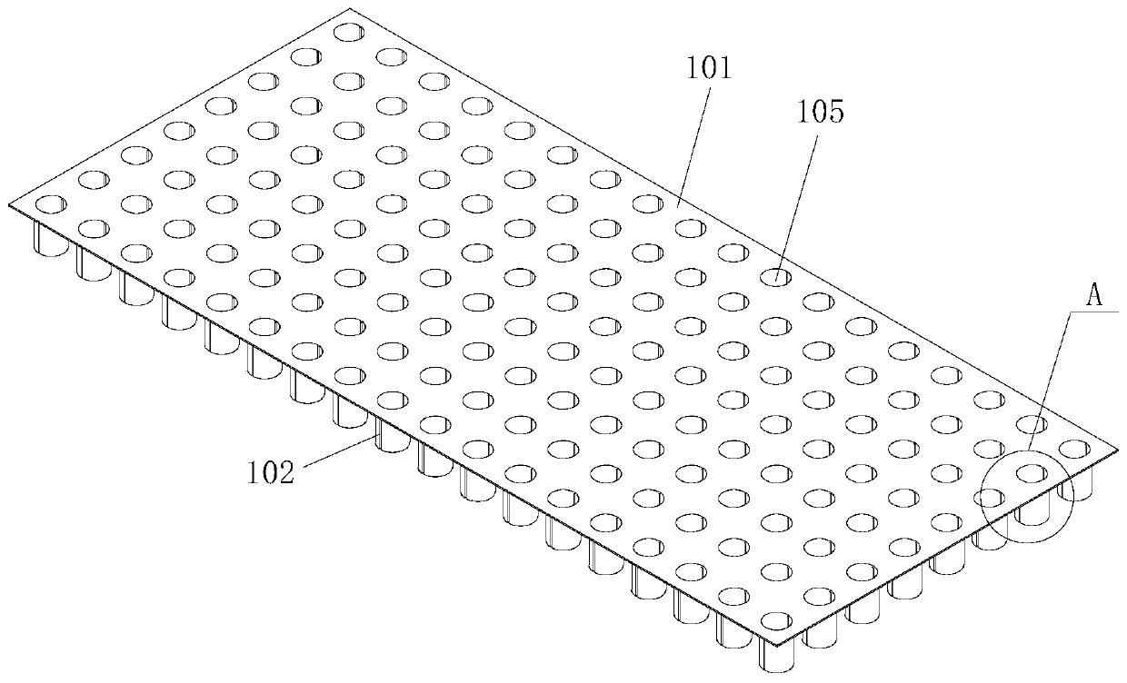 Seedling falling device applicable to bottomless seedling tray and seedling taking machine