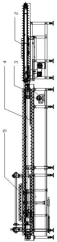 A device for automatic upper and lower tubes for matching glass heat collecting tube tailing machine equipment