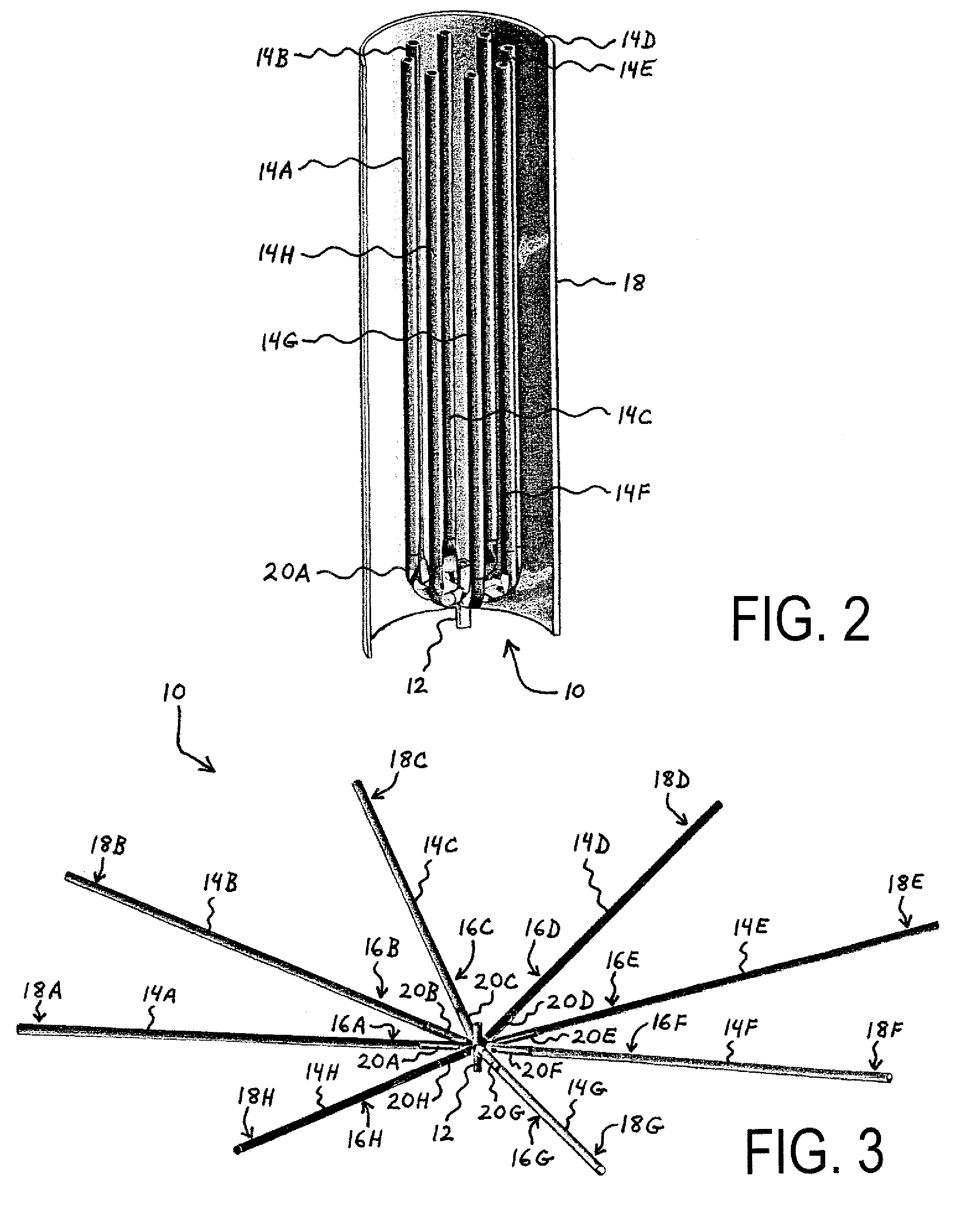 Deployable antenna with foldable resilient members