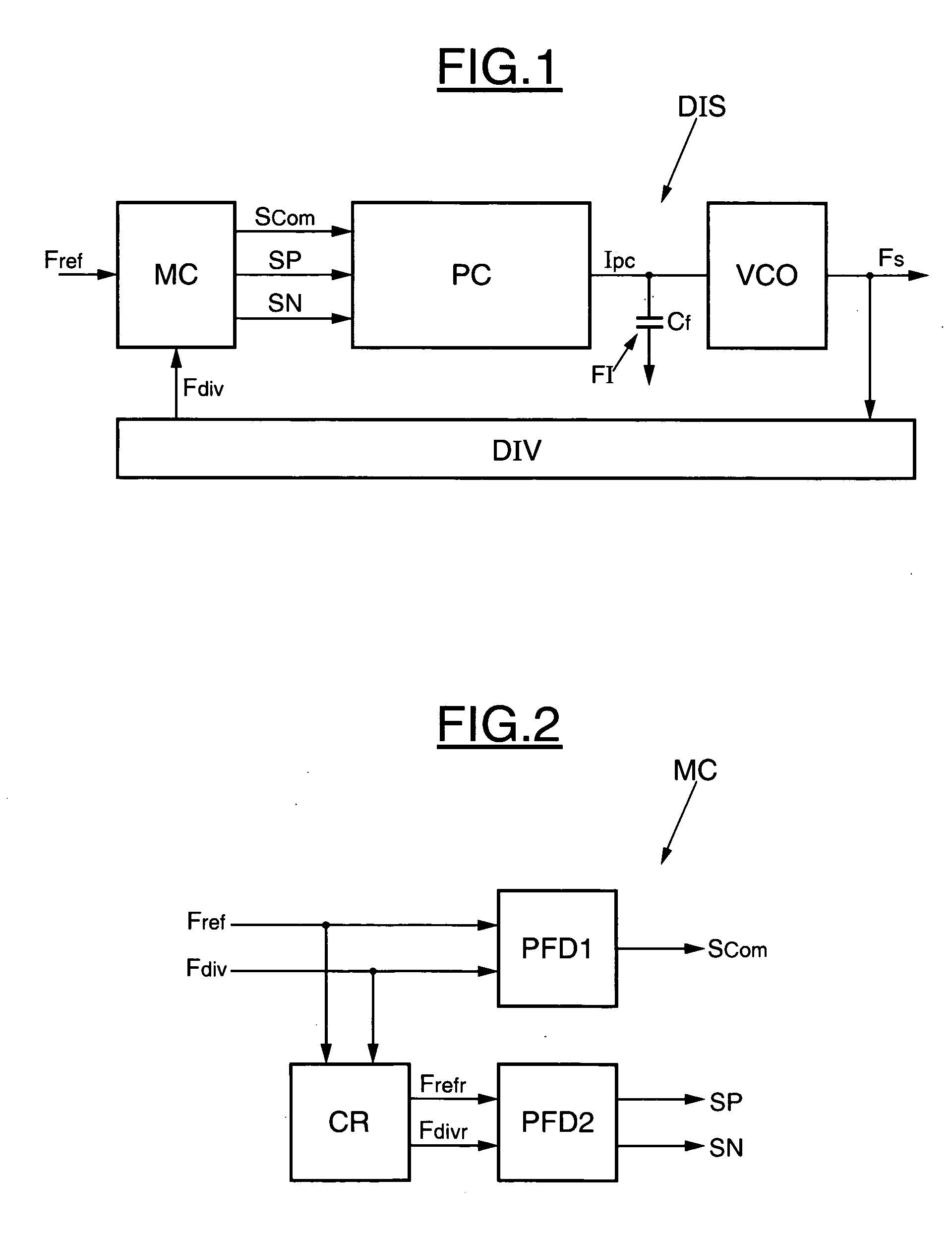 Method of correcting the phase difference between two input signals of a phase-locked loop and associated device