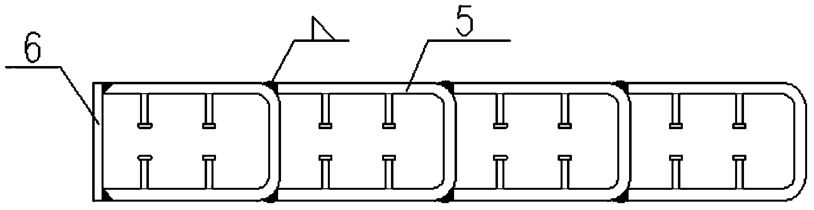 Linear steel tube bundle composite structure