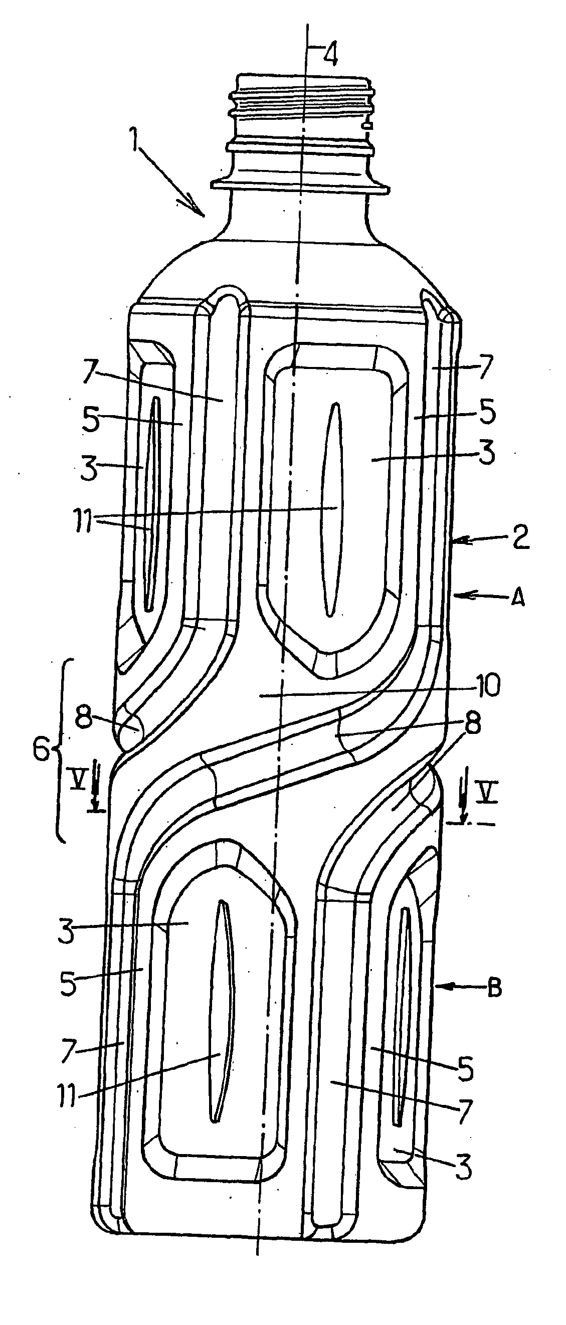 Thermoplastic Container Adapted to Be Filled With a Hot Liquid