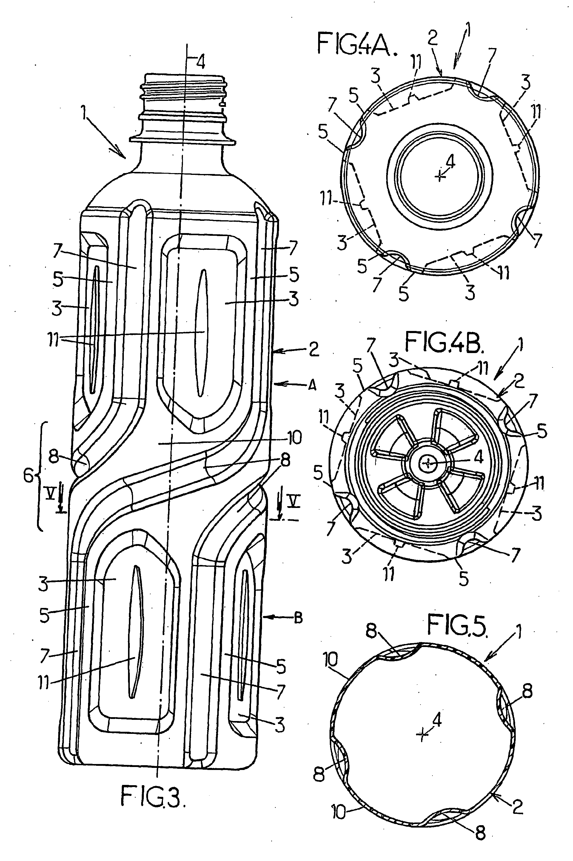 Thermoplastic Container Adapted to Be Filled With a Hot Liquid