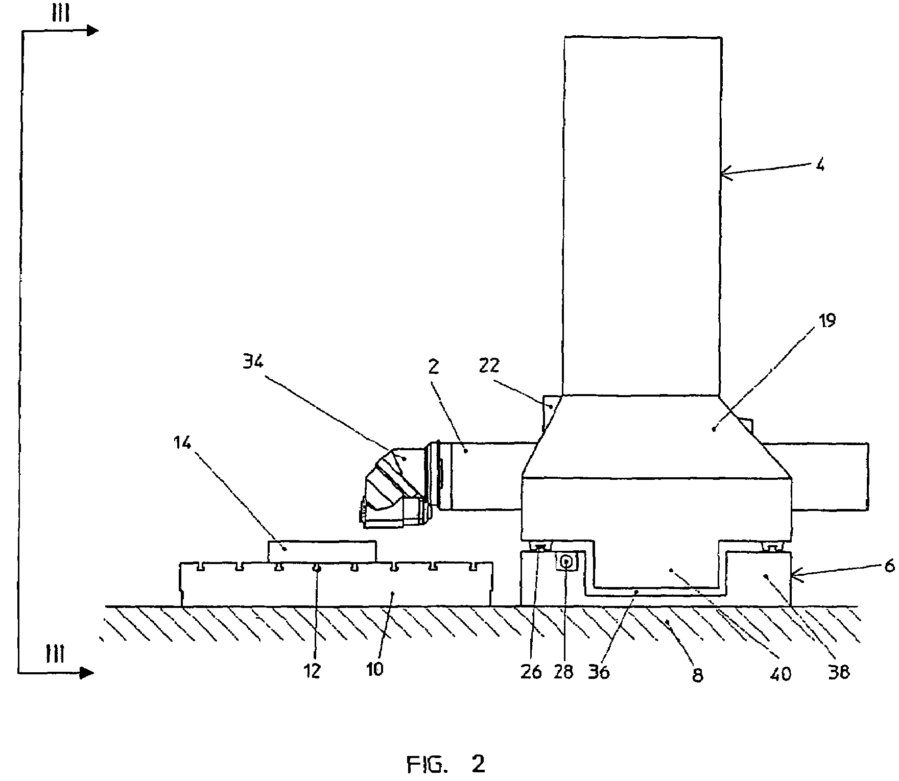 Horizontal milling-boring machine with mobile column