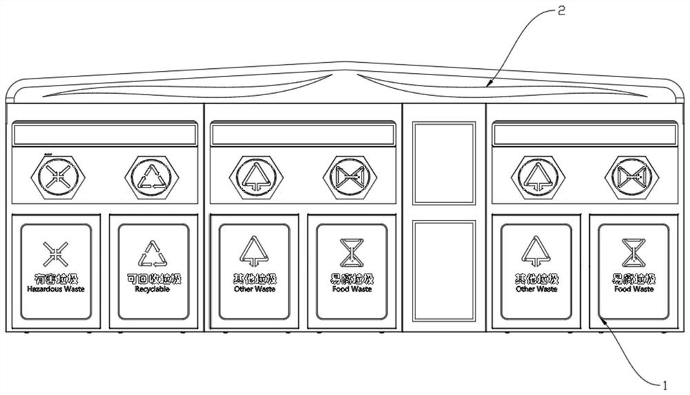 Intelligent automatic bag breaking and garbage classifying garbage can