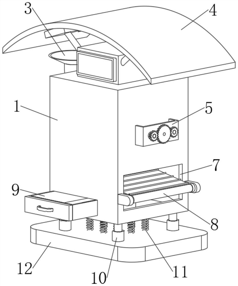 Automatic garbage classification treatment device with propaganda and education functions