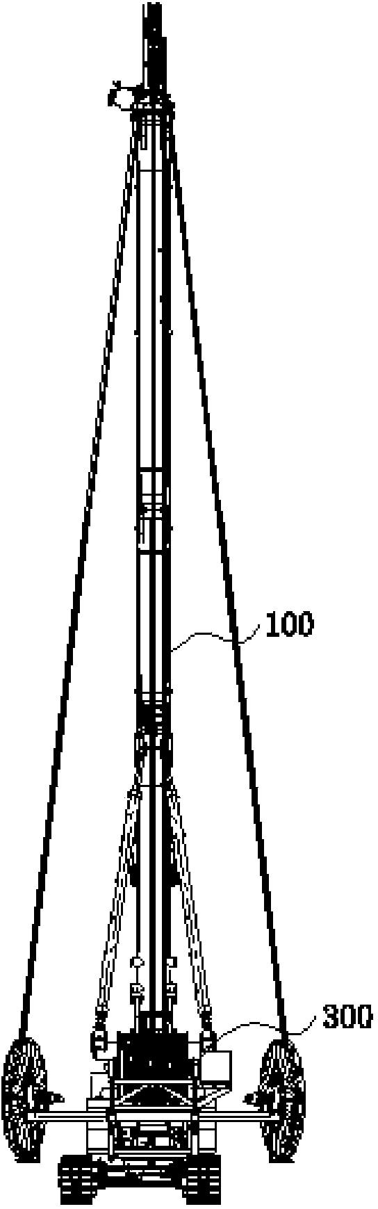 Vibro-replacement stone column machine and construction method thereof