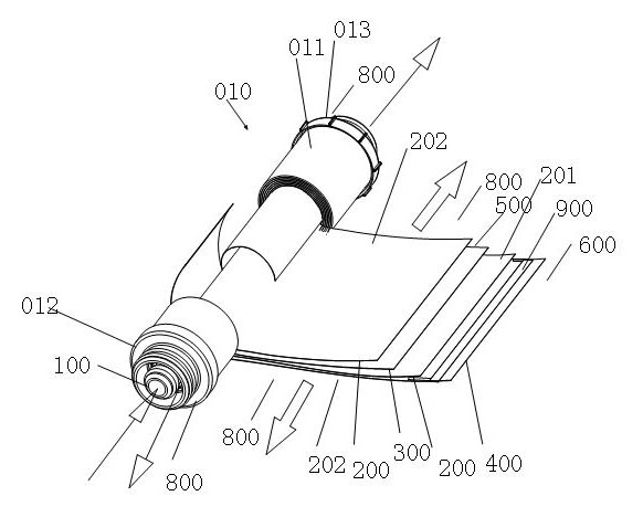 Coiling type reverse osmosis membrane element with even water distribution