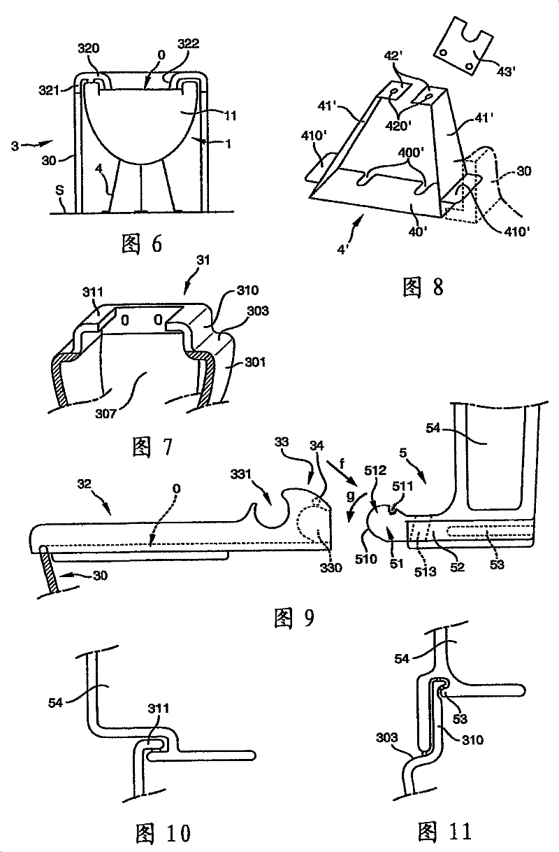 Housing for protecting and masking a toilet bowl and a toilet bowl provided therewith