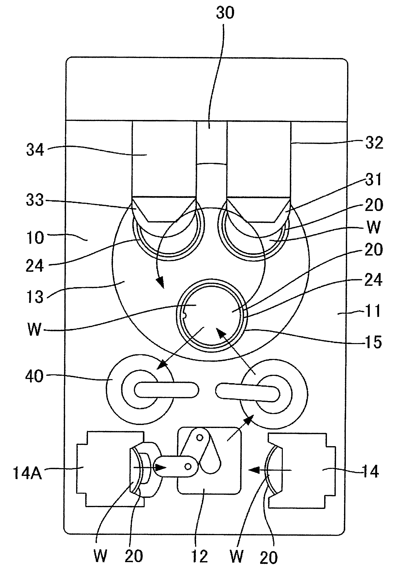 Holding jig, semiconductor wafer grinding method, semiconductor wafer protecting structure and semiconductor wafer grinding method and semiconductor chip fabrication method using the structure