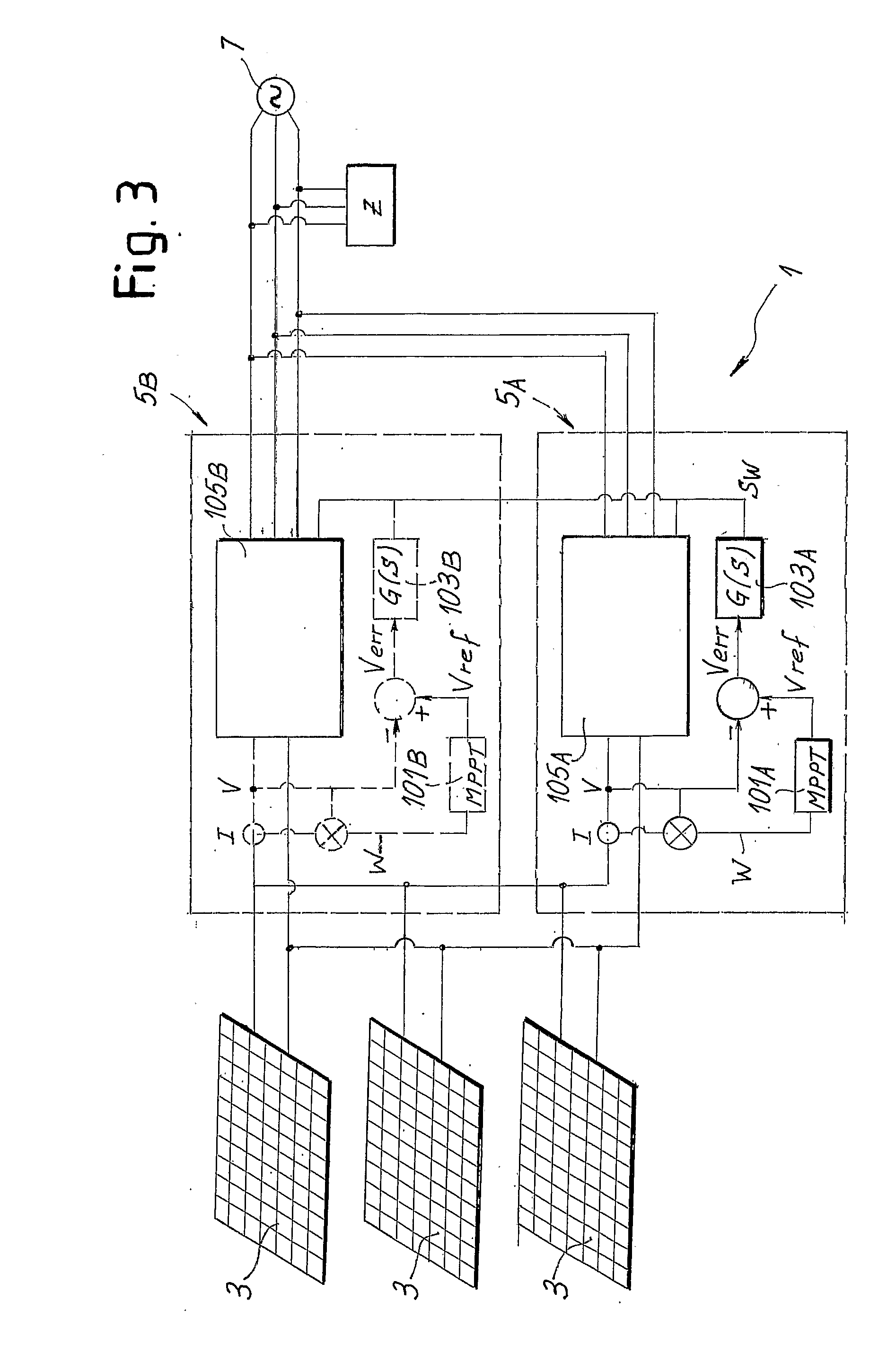 Delivery of Electric Power by Means of a Plurality of Parallel Inverters and Control Method Based on Maximum Power Point Tracking