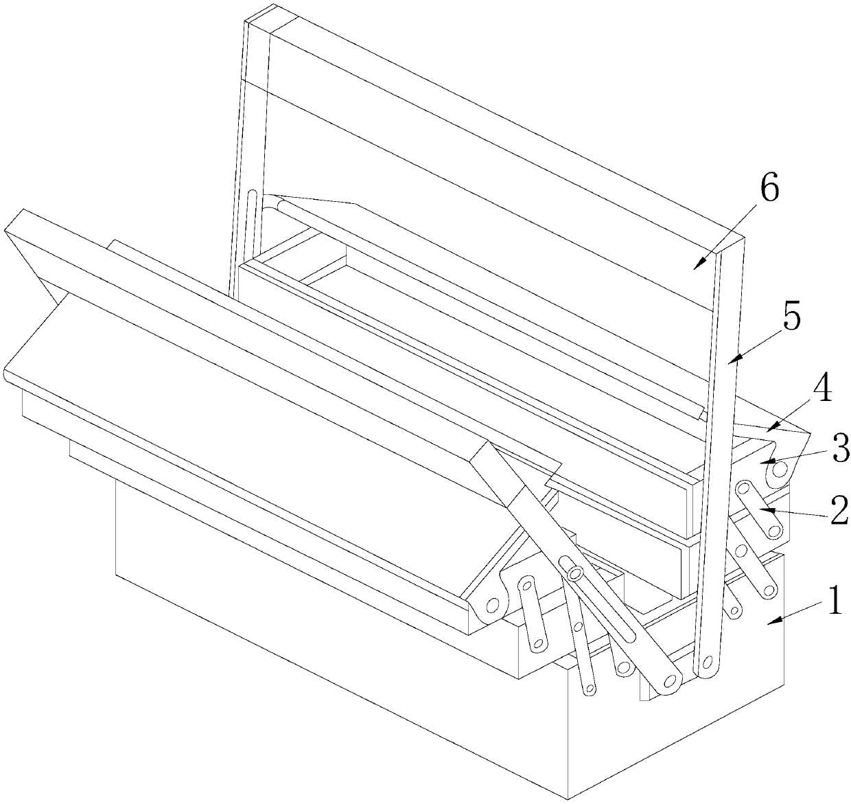 Instrument placement device capable of freely switching box frame for bridge construction