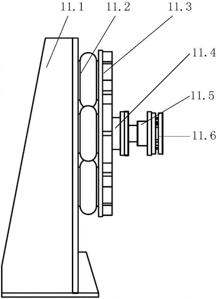 Full-scale marine propulsion shafting vibration transmission characteristic testing device