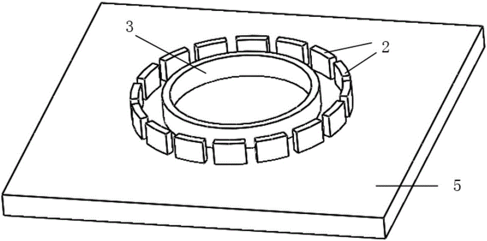 Internally annular and externally discrete double-electrode distributed micro-gyroscope and preparation method thereof