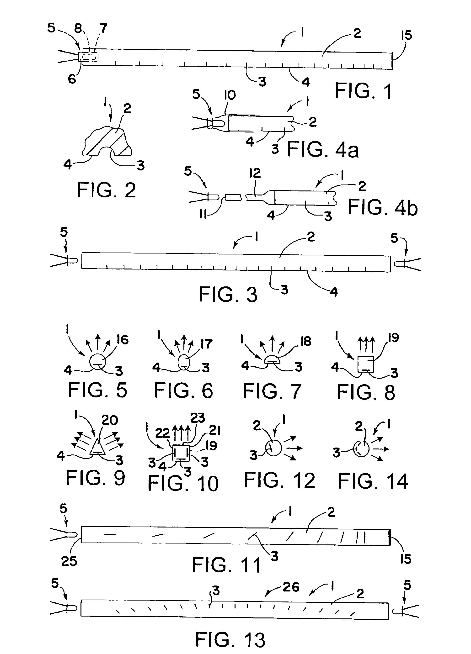 Transparent light emitting members and method of manufacture