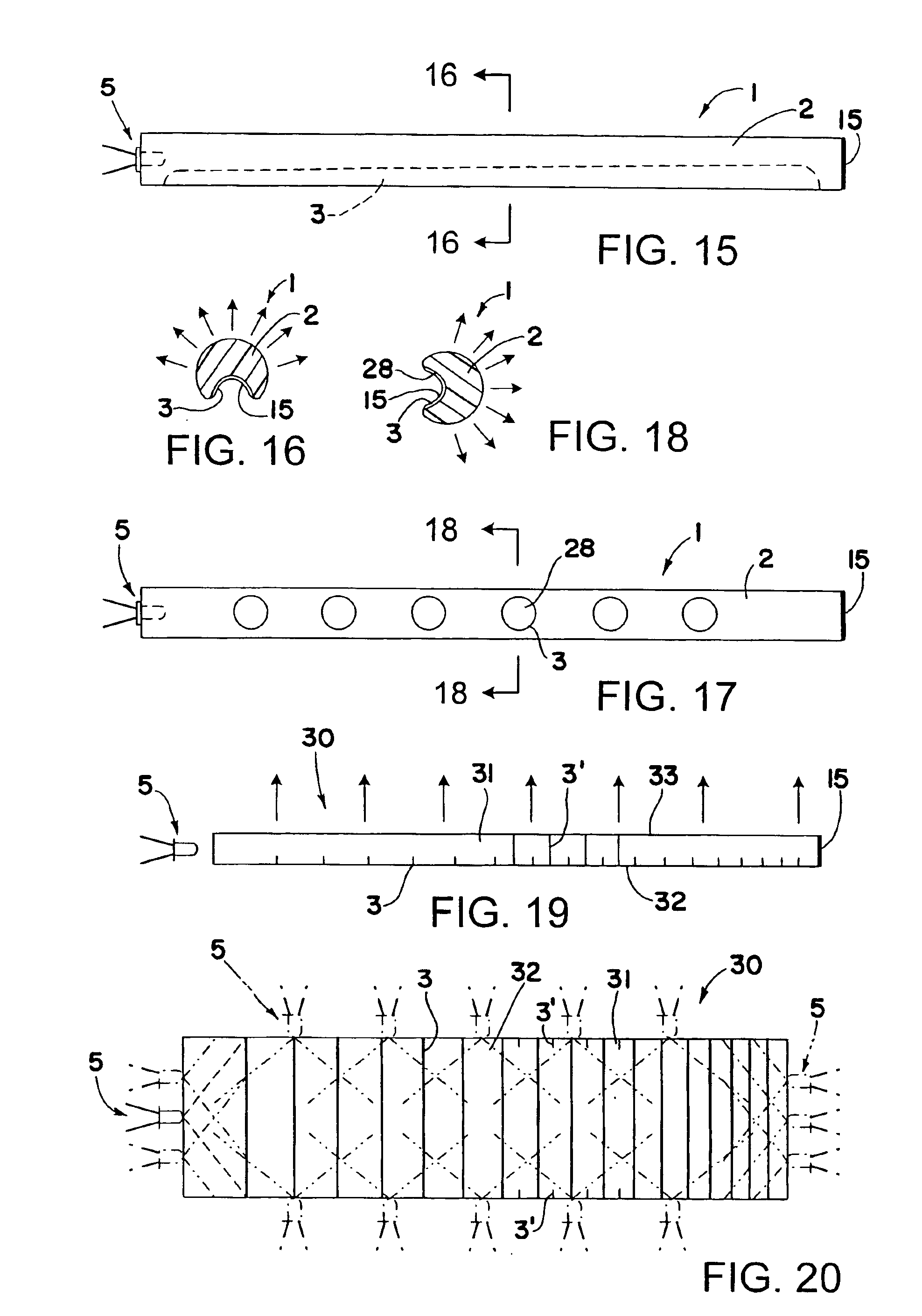 Transparent light emitting members and method of manufacture