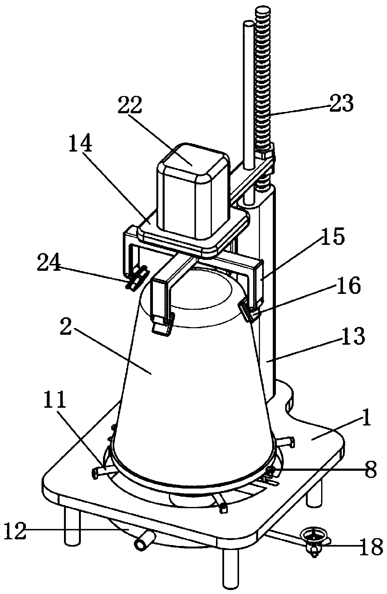 Cleaning device t for sanitation garbage bin