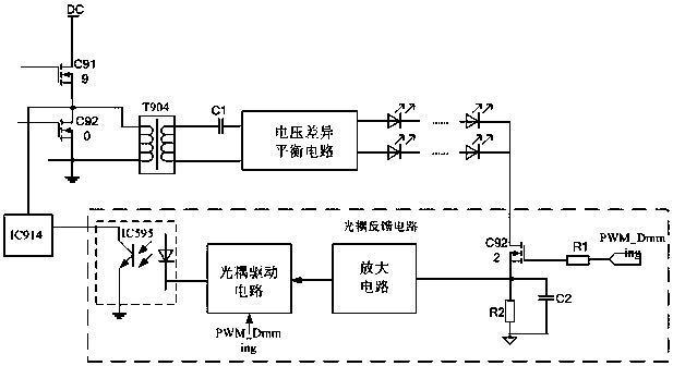 LED drive circuit and liquid crystal display device