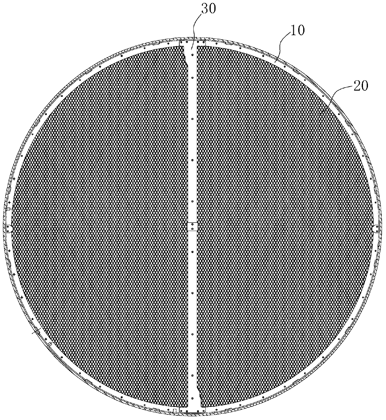 Grid supporting piece