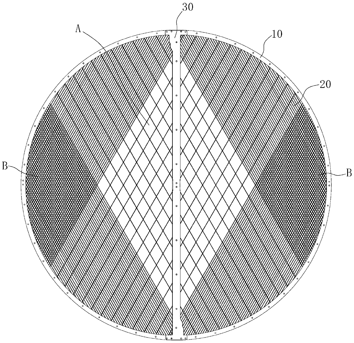 Grid supporting piece