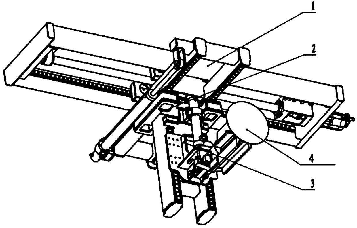 Steel rail welding recovery vehicle and rail saw moving device thereof