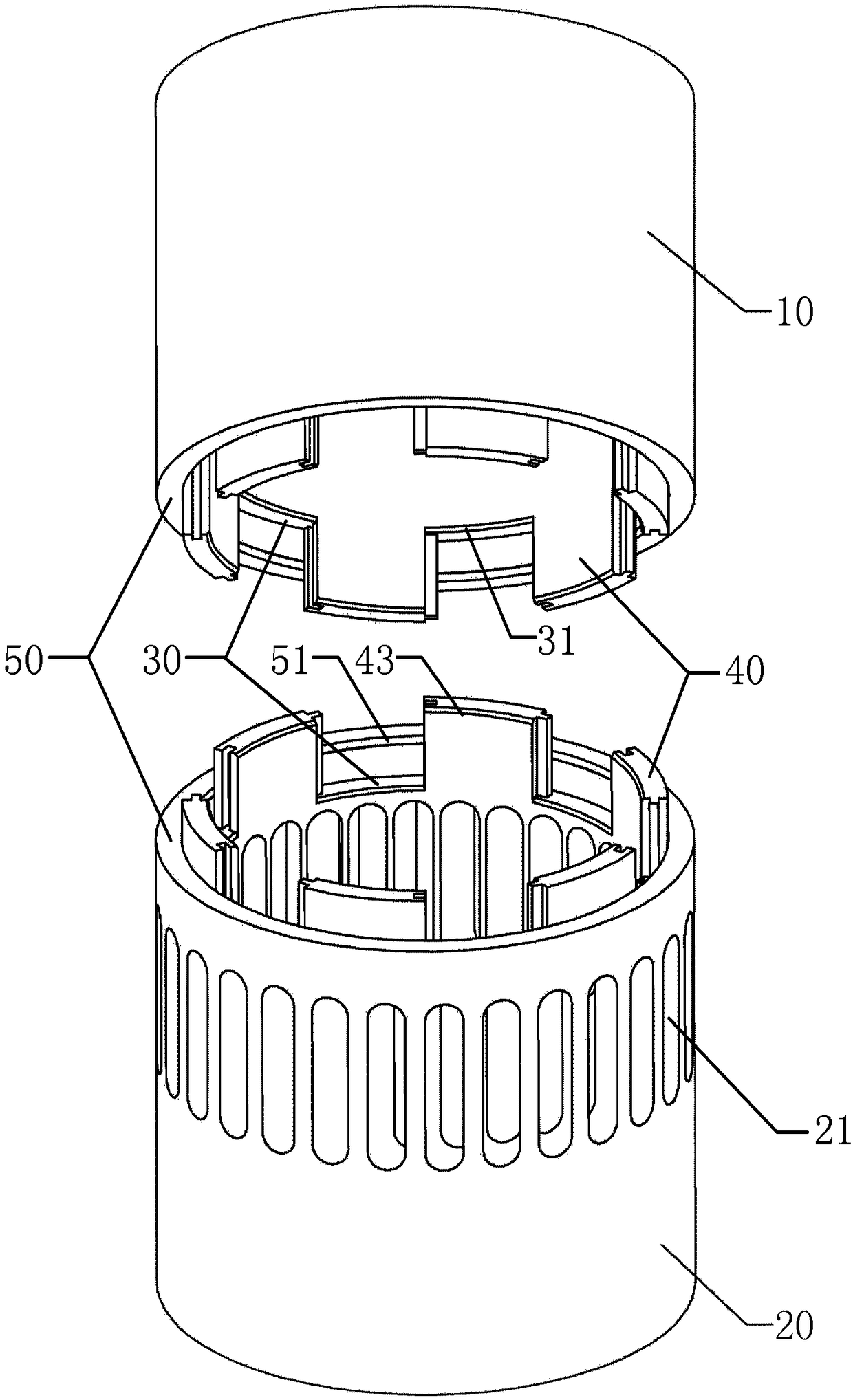 Direct-flow scavenging engine cylinder liner with variable scavenging phase, direct-flow scavenging engine cylinder liner component with variable scavenging phase and direct-flow scavenging engine with variable scavenging phase