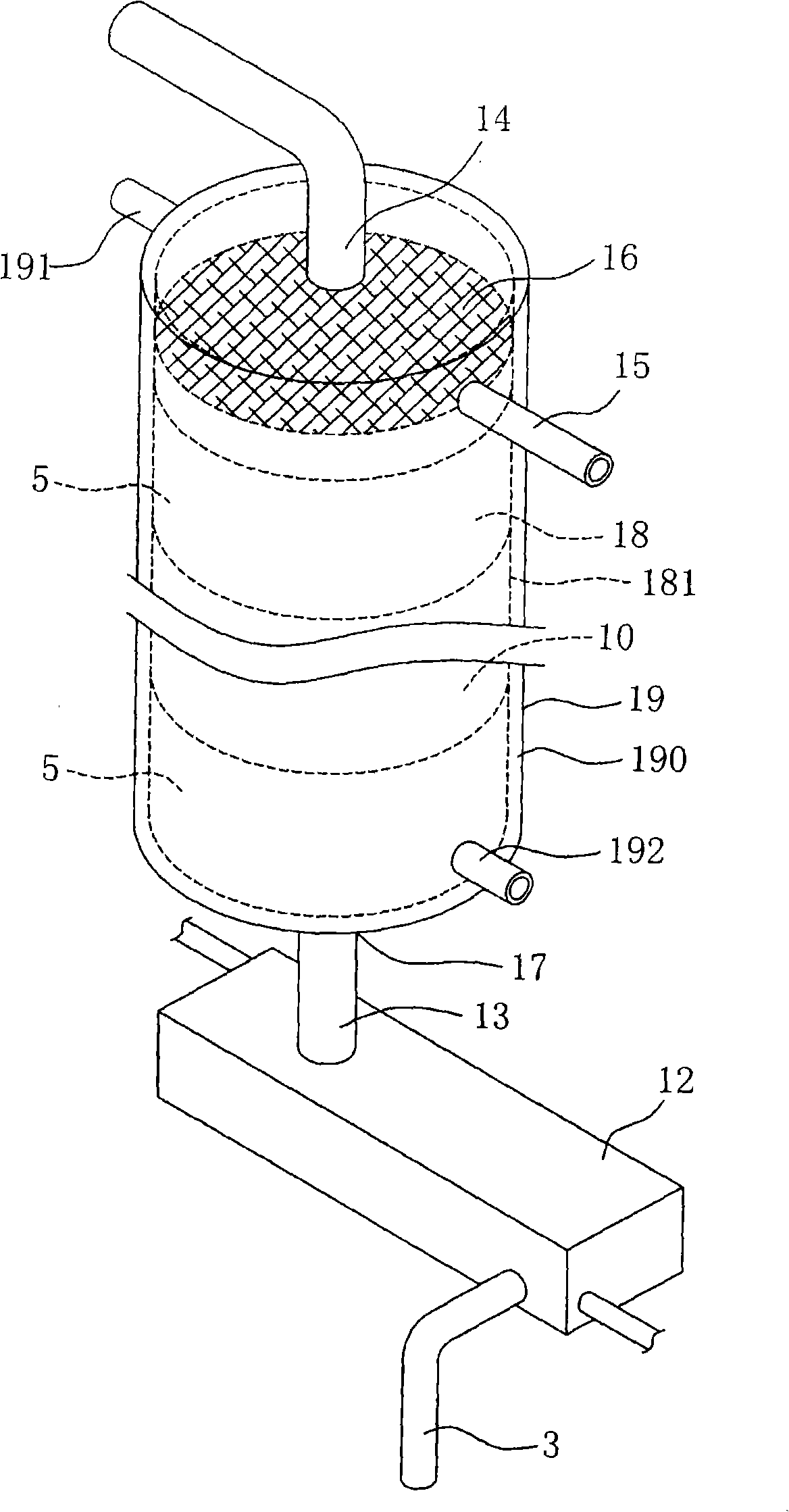 Hydrogenation device and method for continuous hydrogenation on conjugated diene polymer by applying same