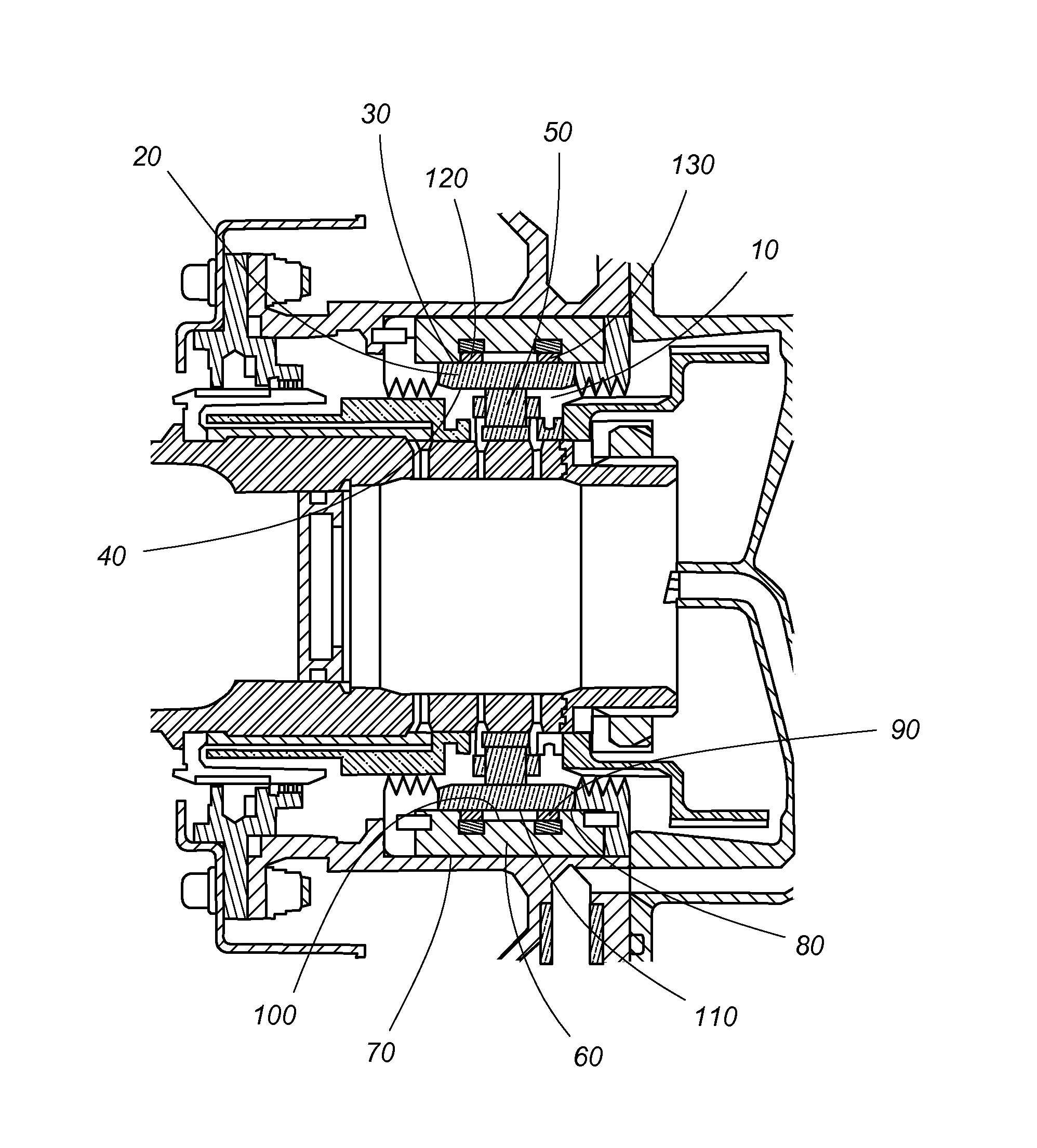 Magnetic squeeze film damper system for a gas turbine engine