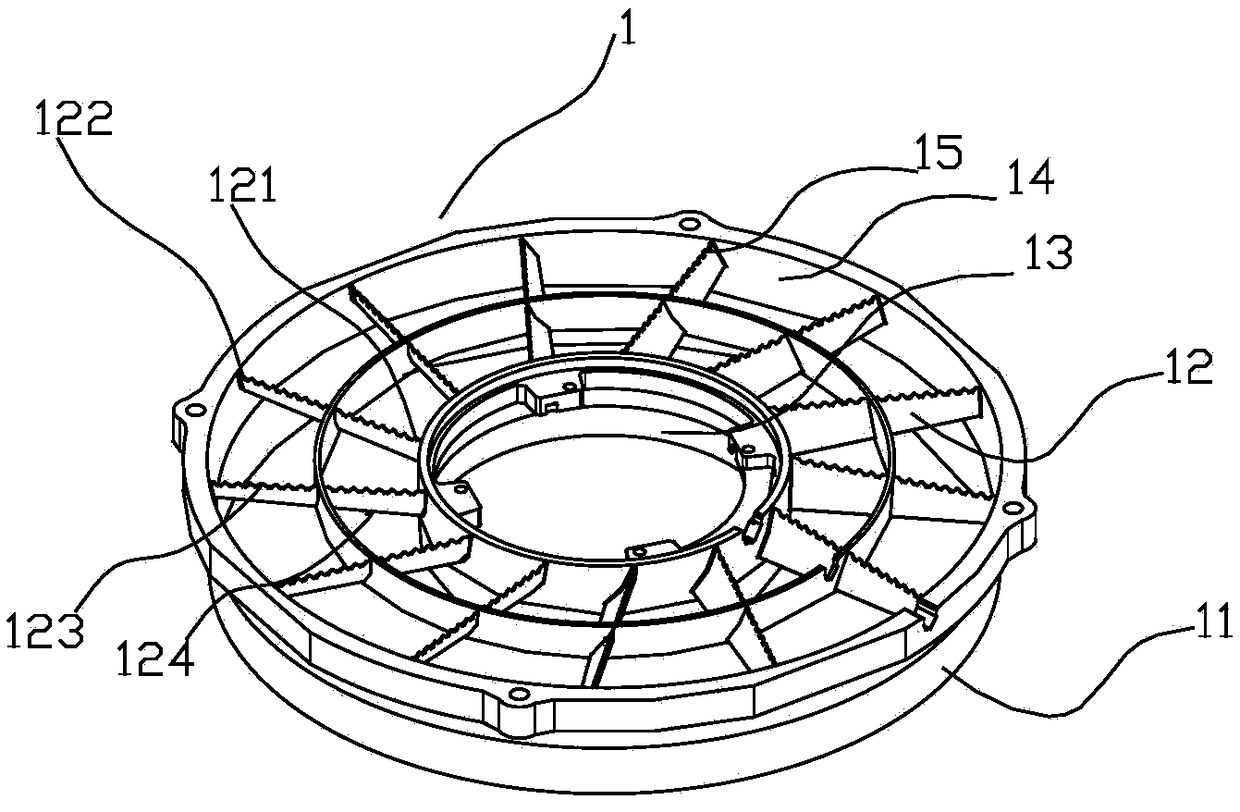 Corrugated bracket of fan