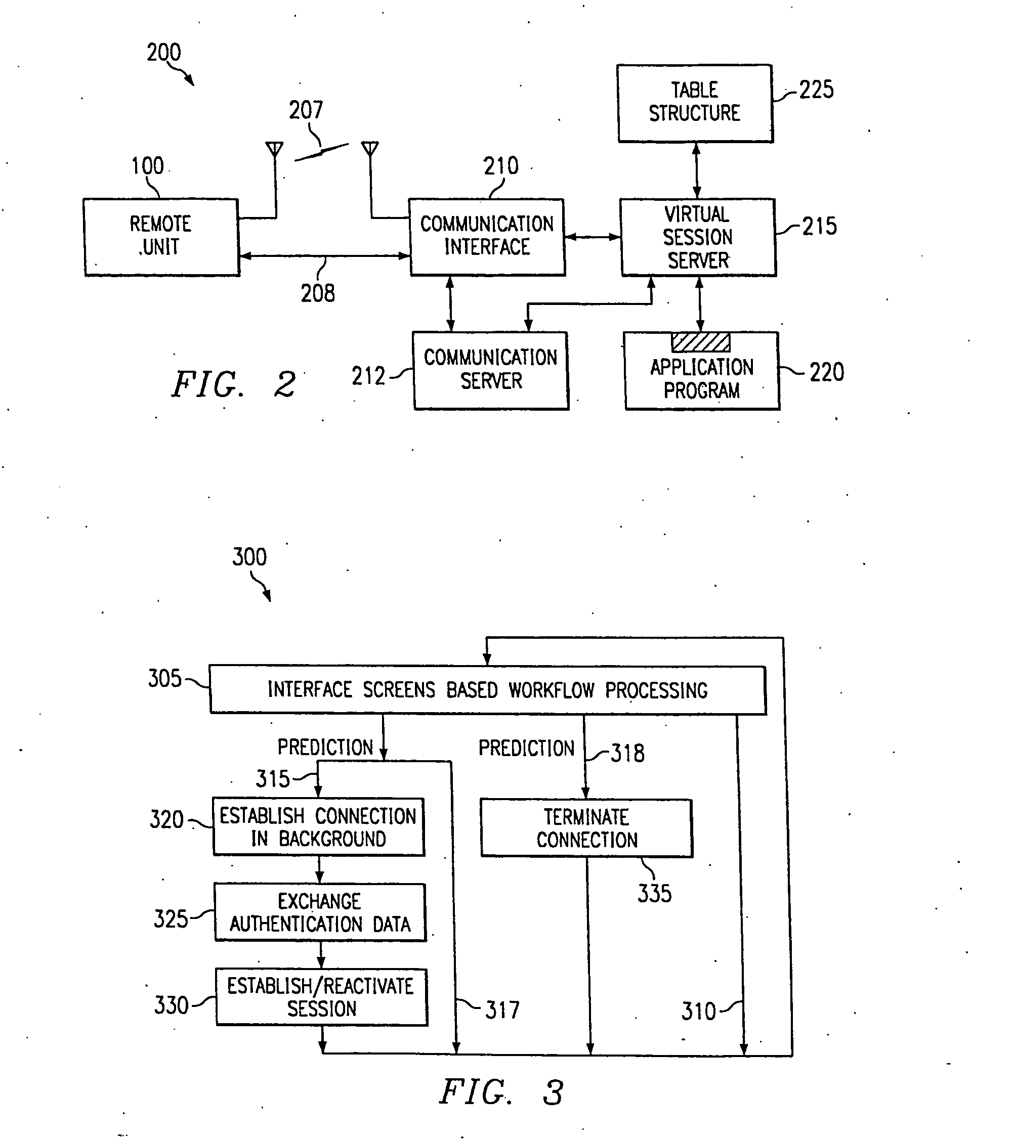 Virtual connection of a remote unit to a server