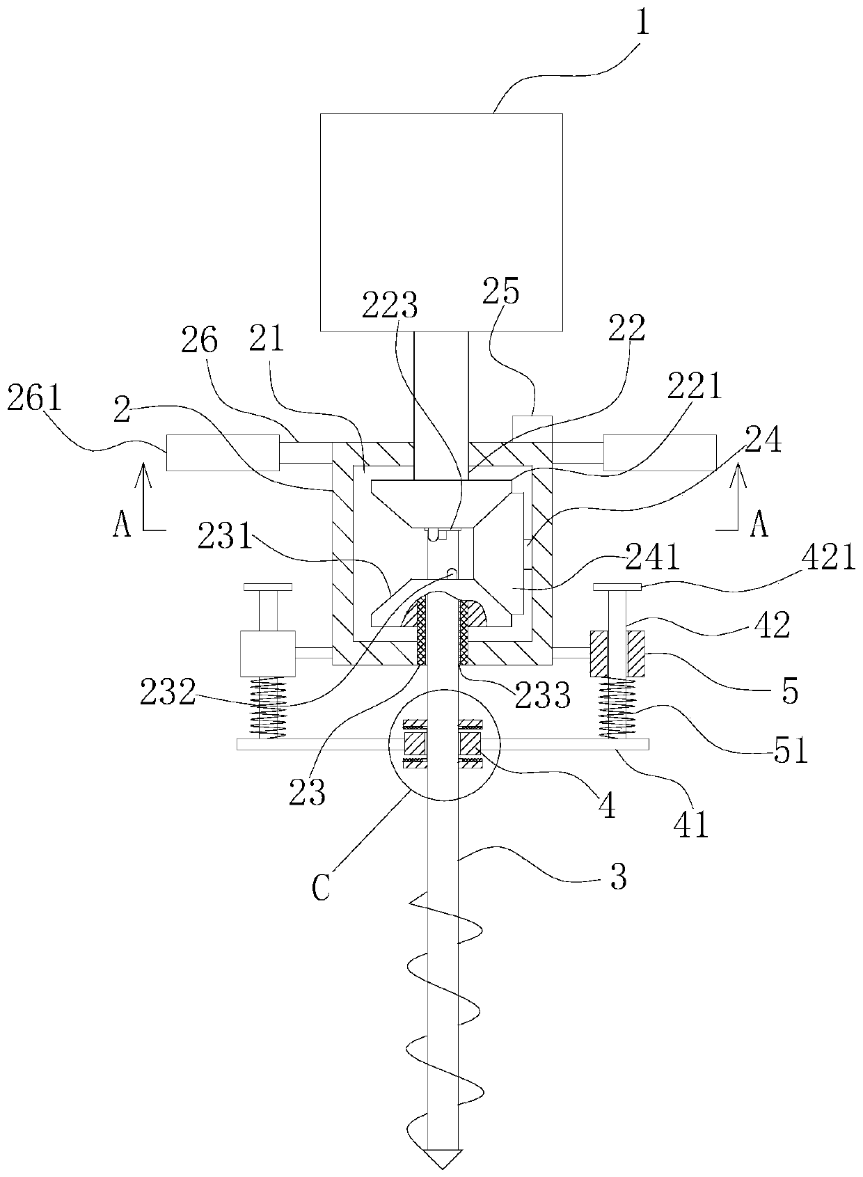 Electric drill capable of quickly adjusting rotating direction of drill rod