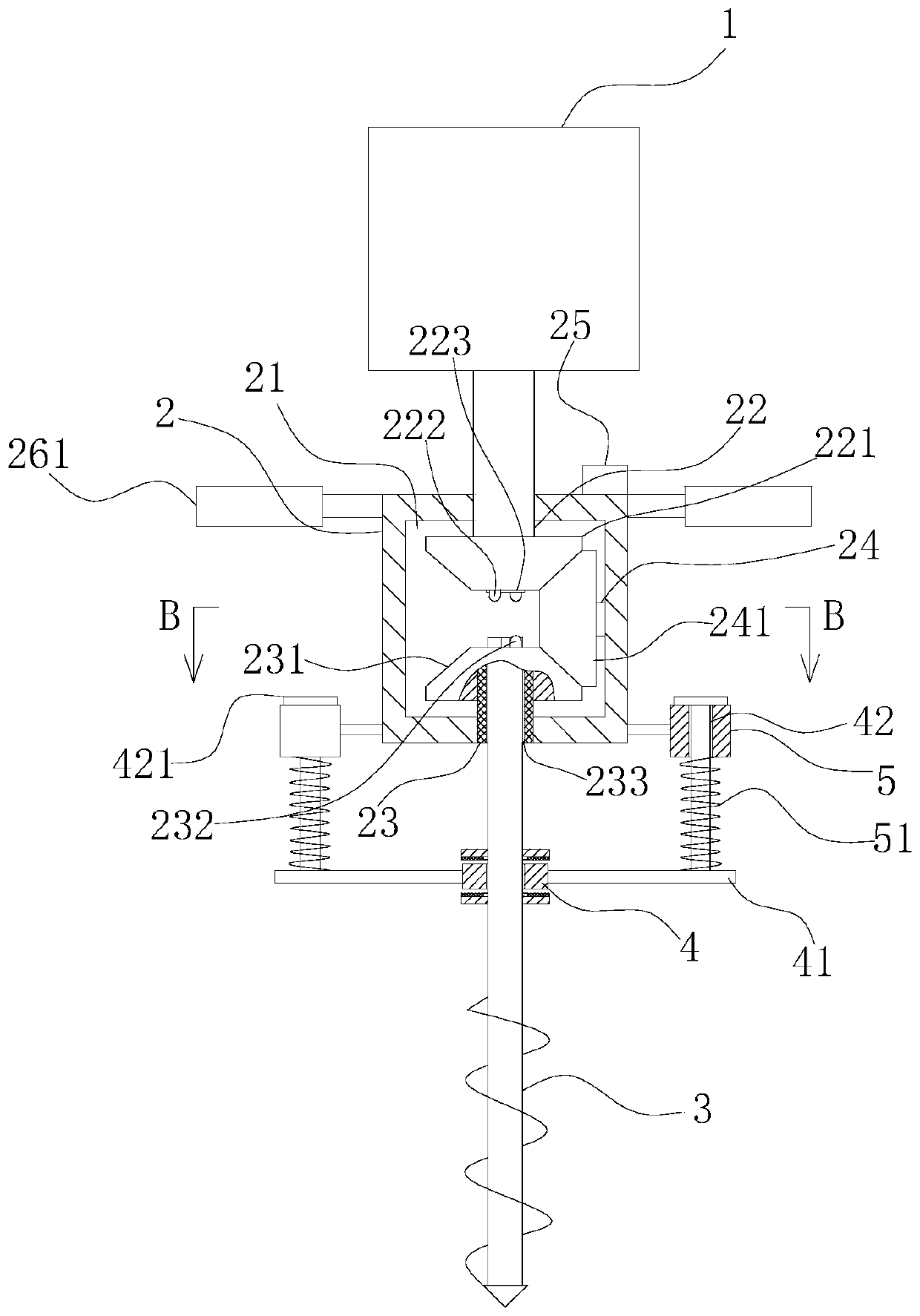 Electric drill capable of quickly adjusting rotating direction of drill rod