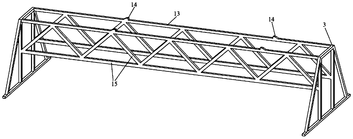 Rake head construction simulation test device