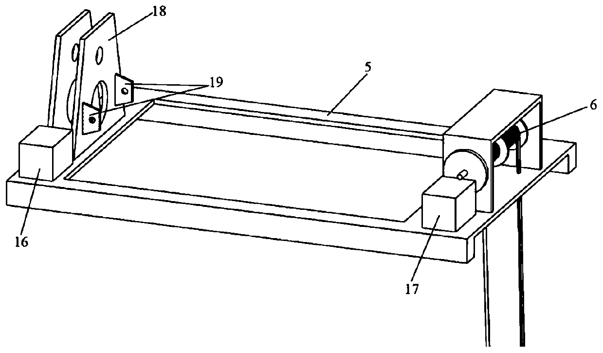 Rake head construction simulation test device