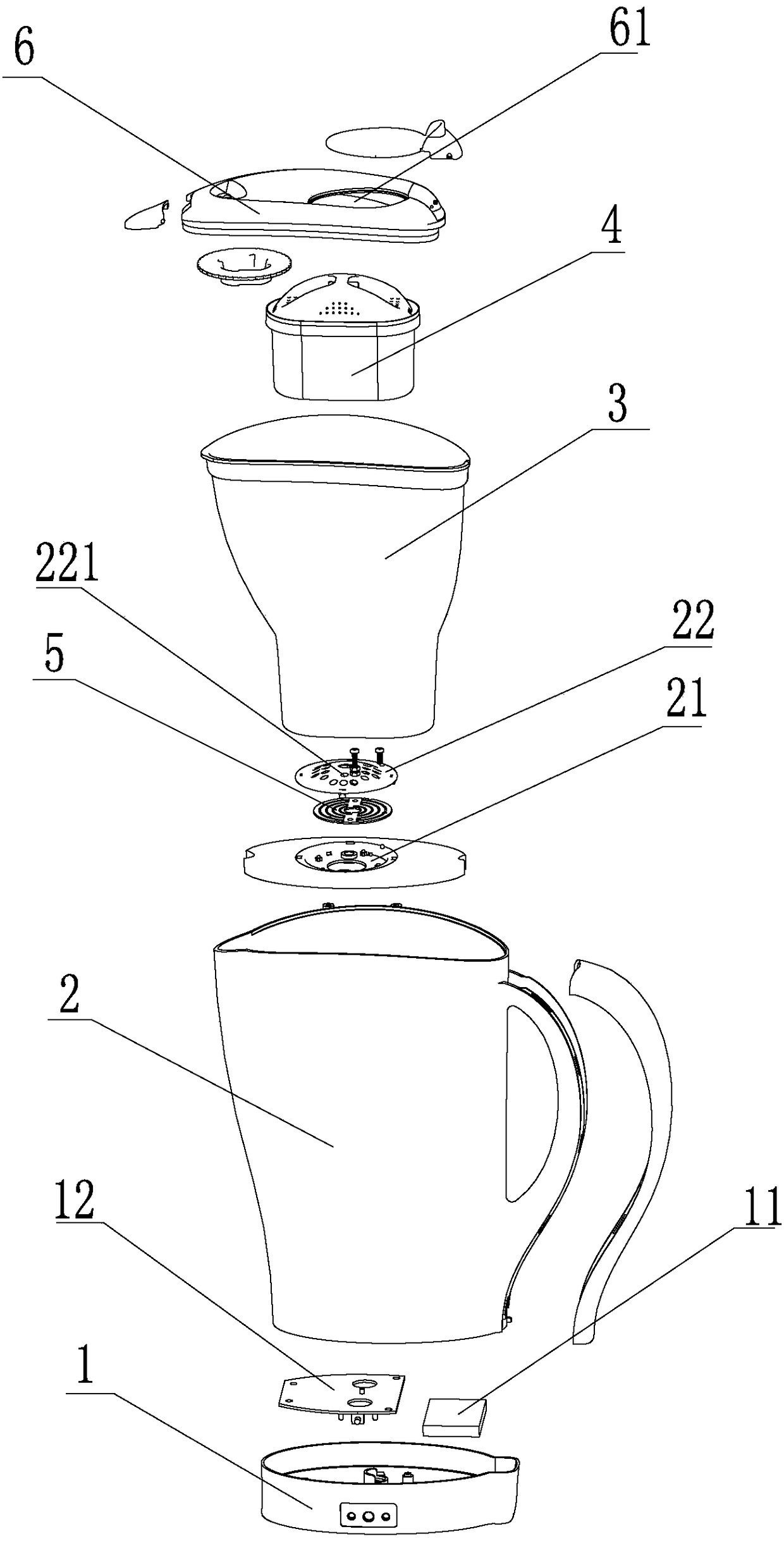 Hydrogen-rich filter kettle