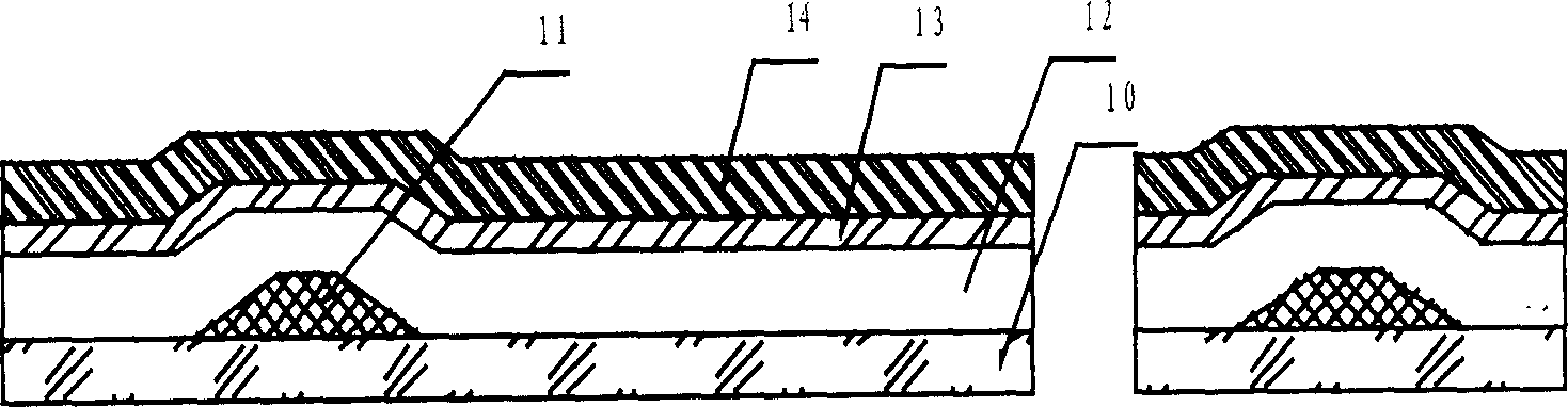 Producing method for thin-membrane transistor liquid-crystal displaying device